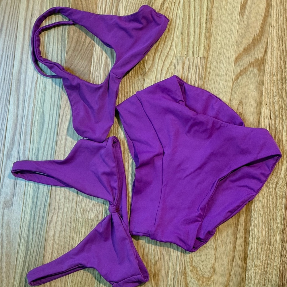 Skatie Purple Bikini Set